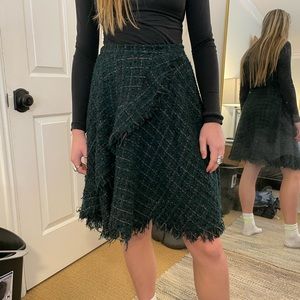 Green winter skirt